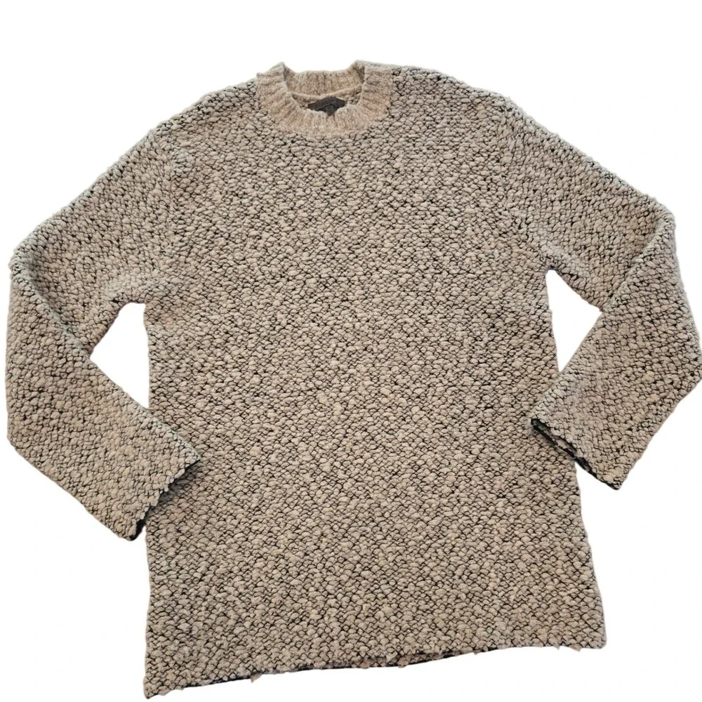 Yeezy Season 3 Men XS Tan Boucle Knit Heavyweight Oversized Sweater KW3M205